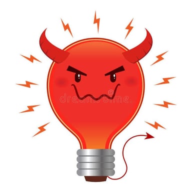 A dim light bulb representing weakness or ineffectiveness