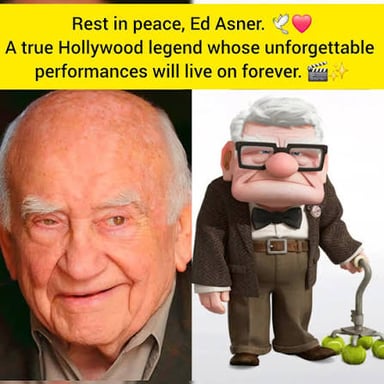 Actor Ed Asner, who voiced Carl Fredricksen in Pixar’s Up.