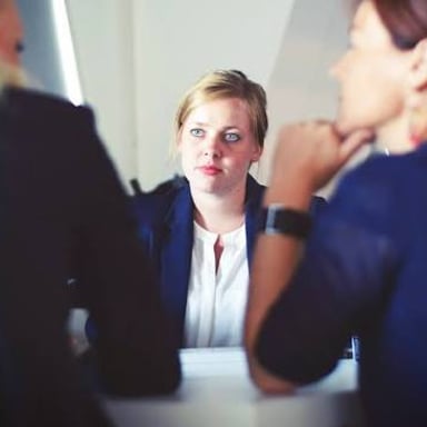 Two people having a conversation