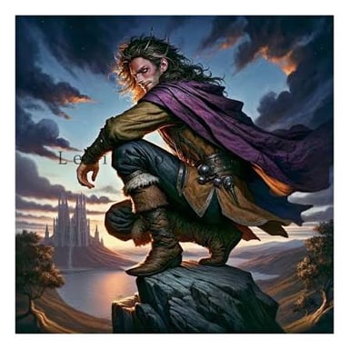An artistic depiction of Loki, the trickster figure from Norse mythology.