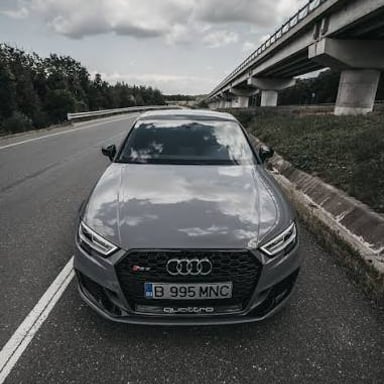 Audi automobile displaying the four-ring logo