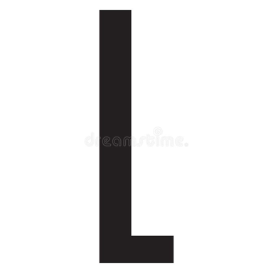 A capital L with two strokes meeting at a right angle.
