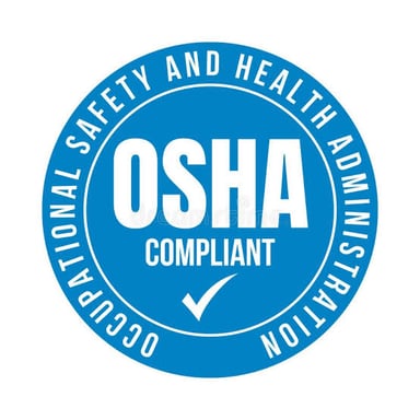 The OSHA agency name and logo associated with workplace safety information.