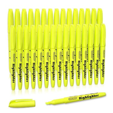 A vivid neon-yellow highlighter.
