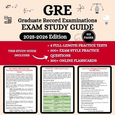 Study materials for the Graduate Record Examination.
