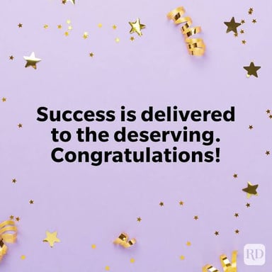 A celebratory “for the win” message expressing triumph.
