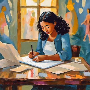 A person reads a letter, illustrating a discussion about a topic.