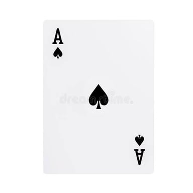 An ace playing card, marked with a single suit symbol.