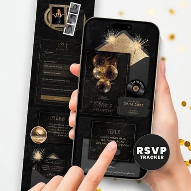 A digital event invitation with an option for guests to RSVP.