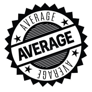 Illustration representing an average or mediocre result