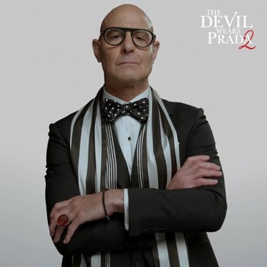 Stanley Tucci as Nigel, the art director in The Devil Wears Prada.