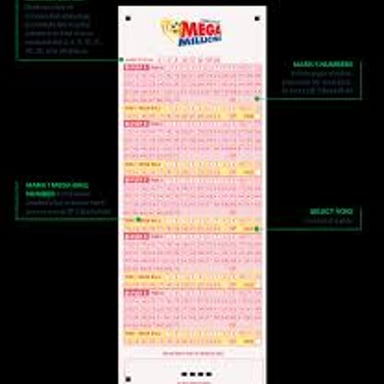 A Mega Millions lottery ticket.