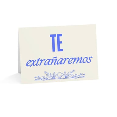 A card bearing the Spanish farewell “Hasta mañana.”