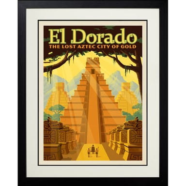 An artistic depiction of the legendary golden city of El Dorado.