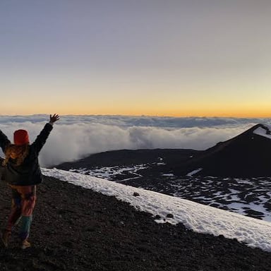 The summit landscape of Mauna Kea in Hawaii.