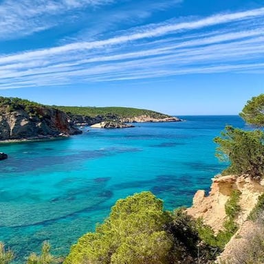 Coastal landscape on the island of Ibiza
