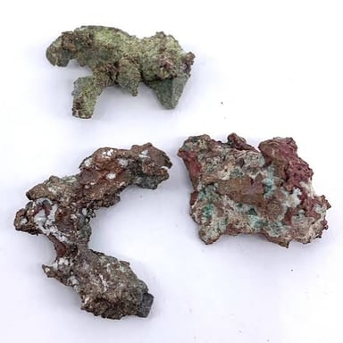 Chunk of rock containing visible metal-bearing ore