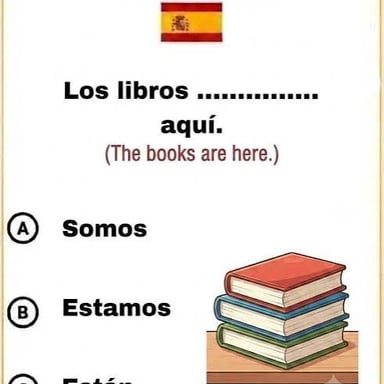 The Spanish phrase “los libros,” meaning “the books.”