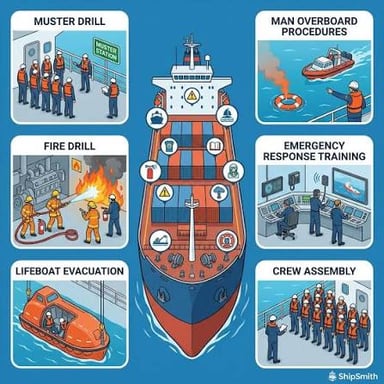 A ship evacuation scene with people leaving for lifeboats.