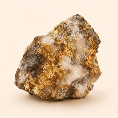 Pieces of raw mineral ore rock