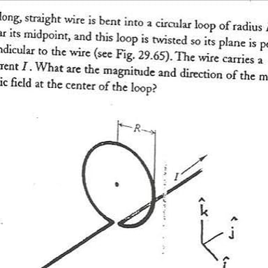 A straight wire shown next to a wire with a sharp kink.