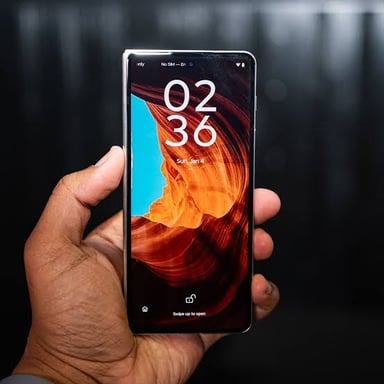 A Motorola Razr folding mobile phone.