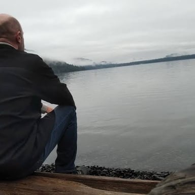 A person relaxing alone during a self-care day