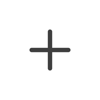 A black plus sign on a white background