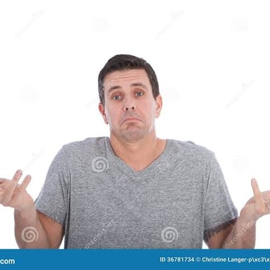 A person making a dismissive gesture.