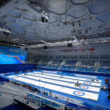 Athletes competing in an Olympic sporting event.