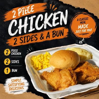 A filling meal, illustrating the idea of satisfying hunger.