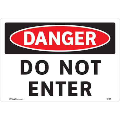 A simple warning sign displaying the word “Don’t.”