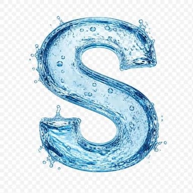 A clearly printed uppercase S with its curved shape visible.