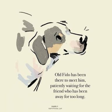 A friendly dog representing the traditional name Fido.