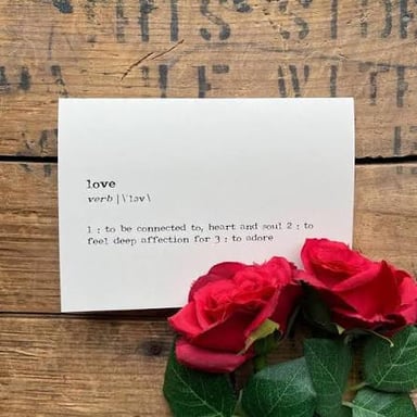 A simple greeting card using “sweets” as a warm term of endearment.