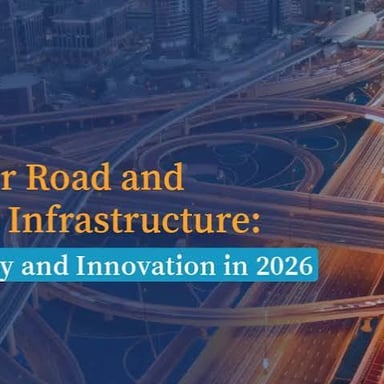 Roads, bridges, and utility lines illustrating infrastructure that supports a community.