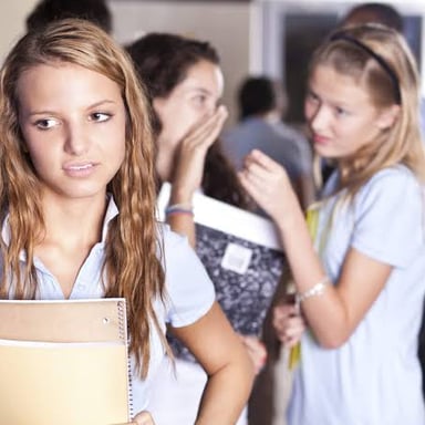 A young person in the tween age range between childhood and the teen years.