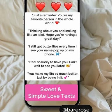A smartphone displaying a private text-message conversation.