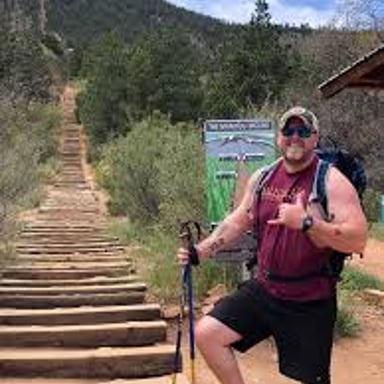 A person stepping incorrectly on a trail