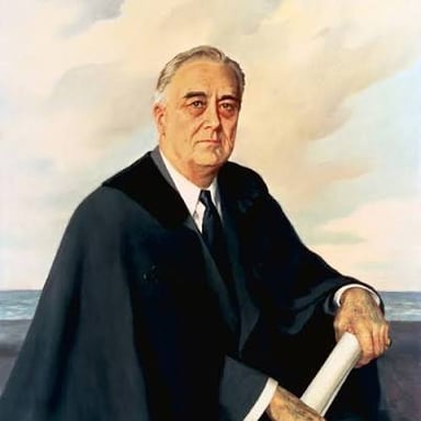Portrait of U.S. president Franklin Delano Roosevelt.