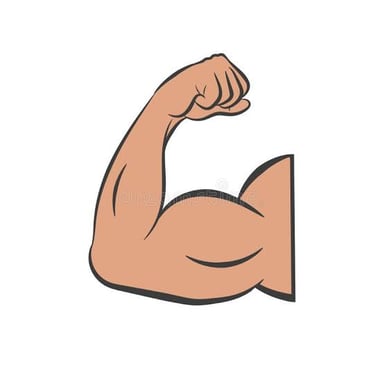 An illustration of an arm muscle, representing muscle tone.