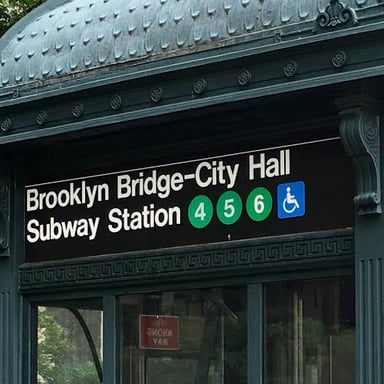 A New York City subway entrance displaying MTA signage.