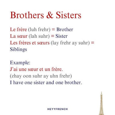 The French word “frère” shown in a language-learning context.