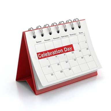 A calendar highlighting the evening before a scheduled event.