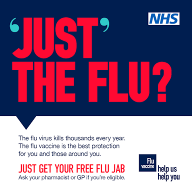 A vaccination notice using the British colloquial term “jab.”