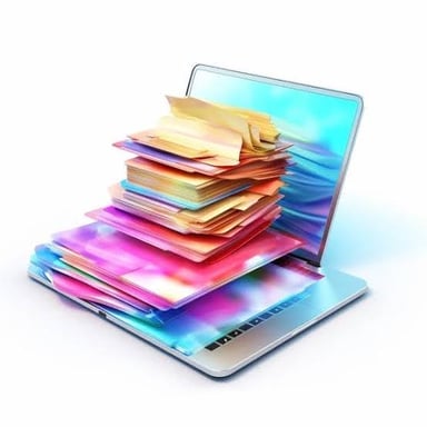 A digital folder icon representing files stored together on a computer.