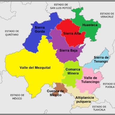 A map locating Otomí communities in central Mexico.