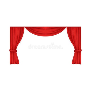 A curtain is pulled aside to reveal what was hidden behind it.