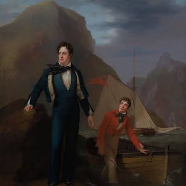 Portrait of Lord Byron, the English Romantic poet.