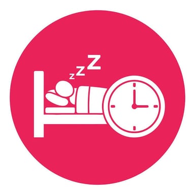 A clock showing a late evening time, suggesting that bedtime is approaching.